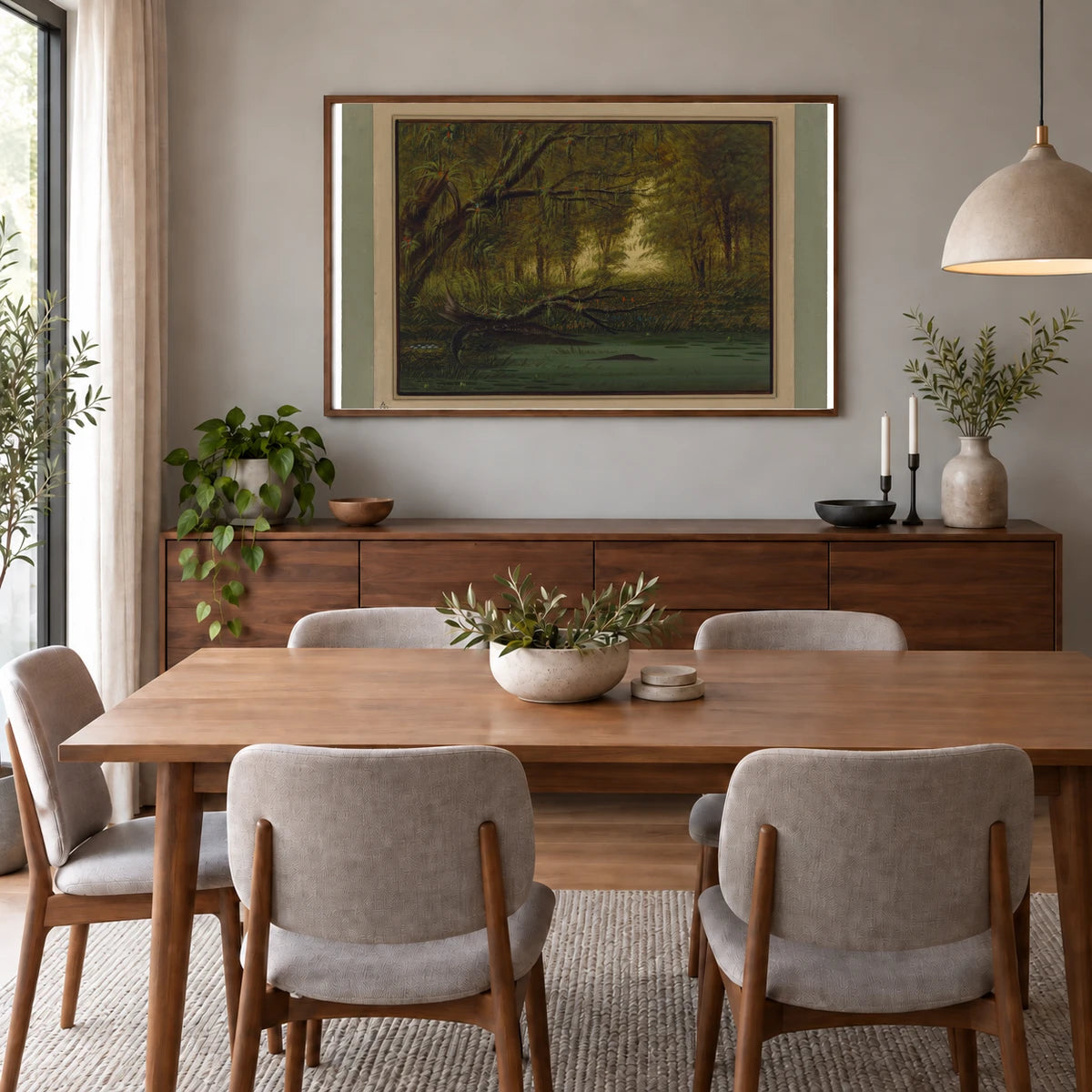 An Alligator S Nest 1965.16.293 — Famous Paintings shown in a styled interior