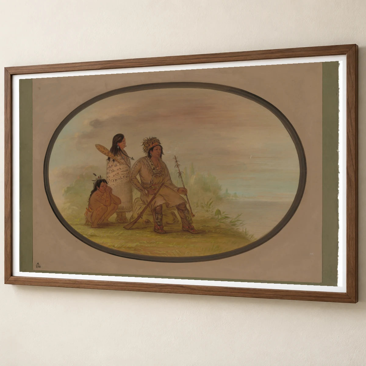 An Old Nayas Indian, His Granddaughter, And A Boy 1965.16.154 — Famous Paintings famous paintings print by SaamCrafts