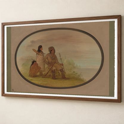 An Old Nayas Indian, His Granddaughter, And A Boy 1965.16.154 — Famous Paintings famous paintings print by SaamCrafts