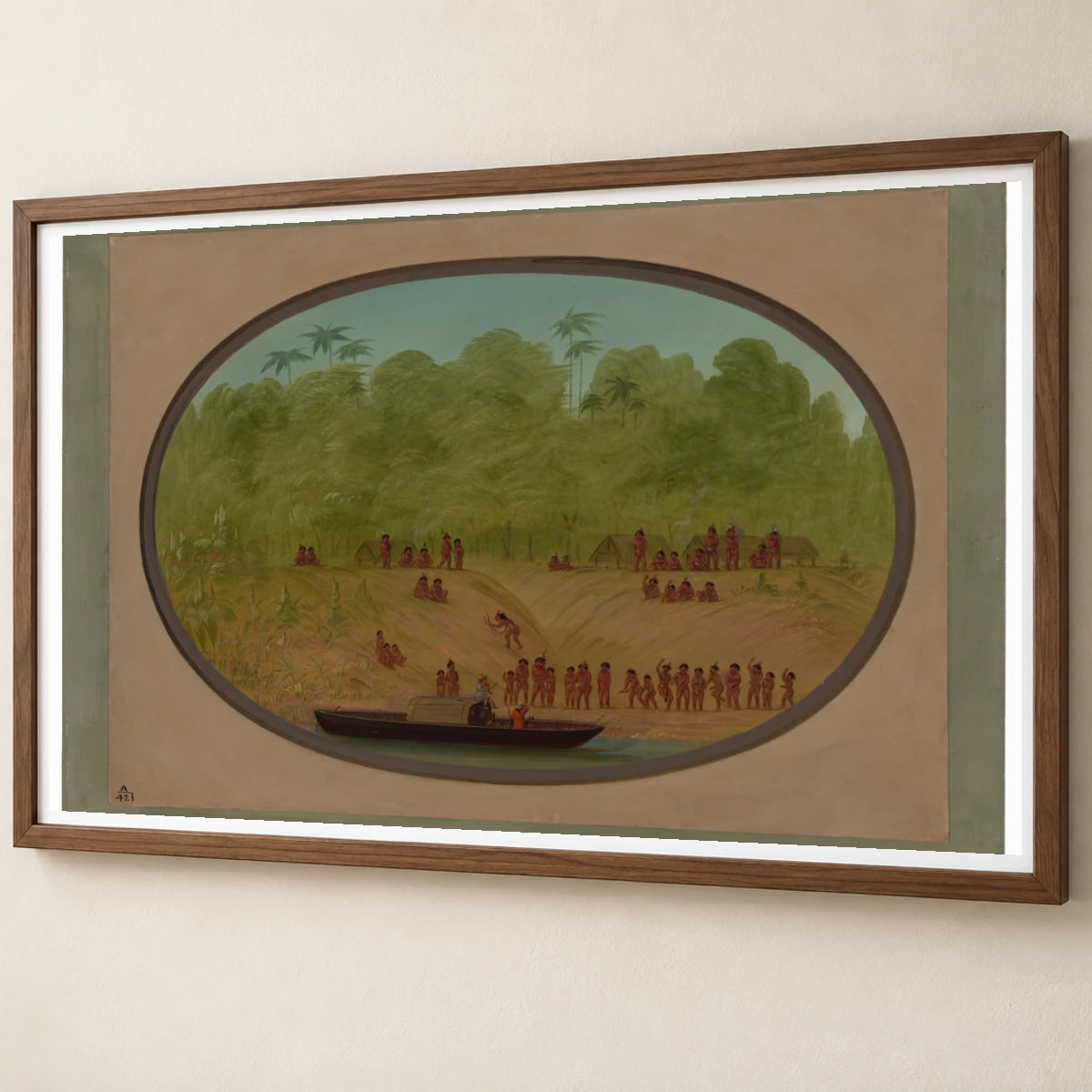 An Omagua Village Boat Sketch 1965.16.280 — Famous Paintings famous paintings print by SaamCrafts