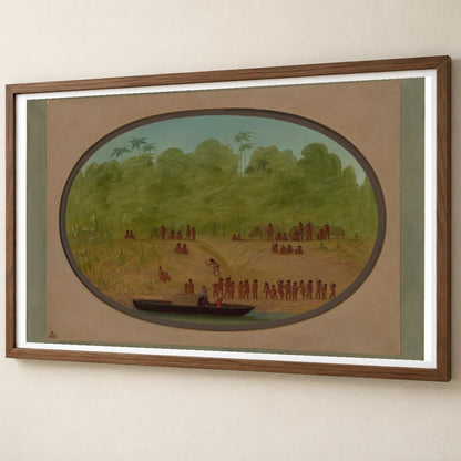 An Omagua Village Boat Sketch 1965.16.280 — Famous Paintings famous paintings print by SaamCrafts
