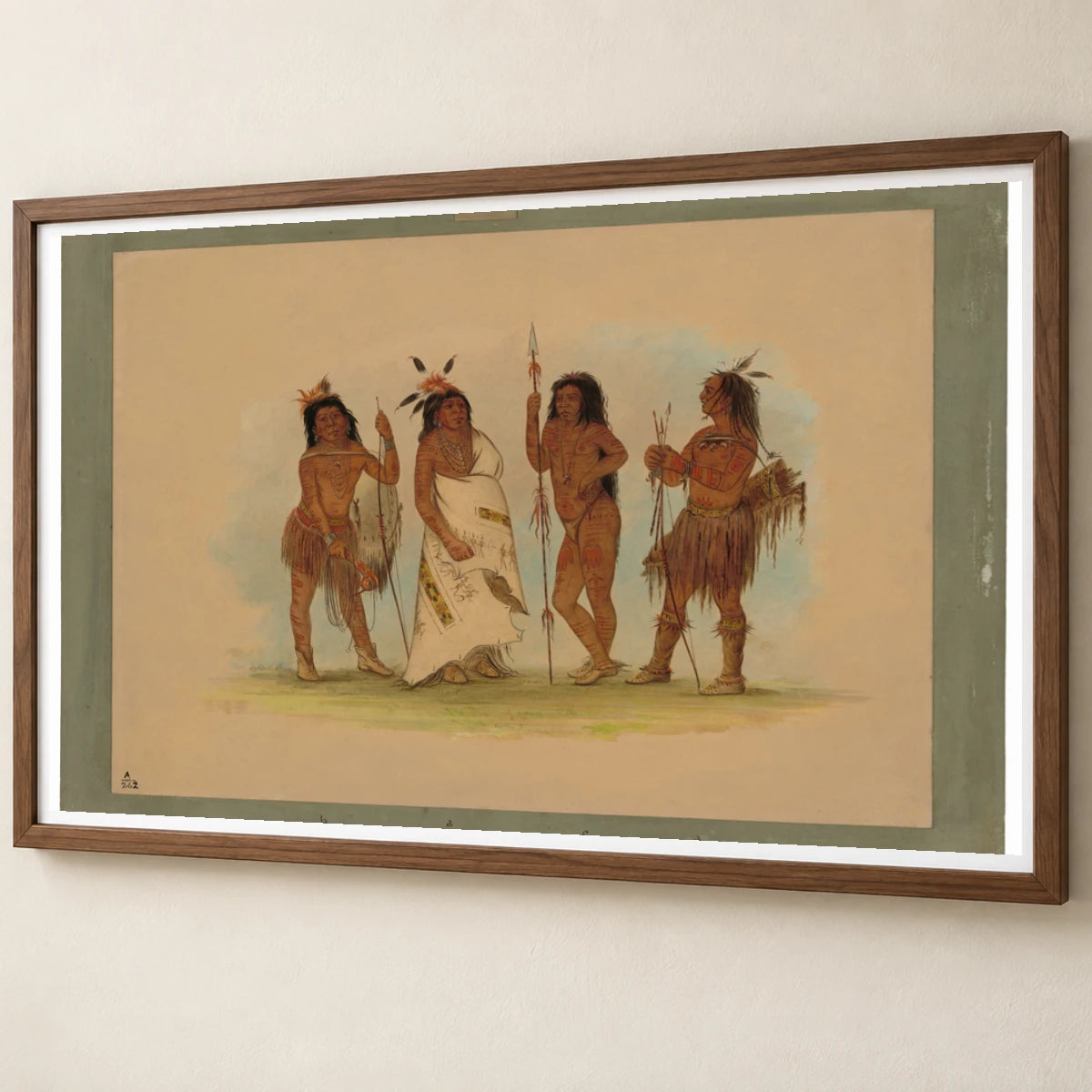 Apachee Chief And Three Warriors 1965.16.145 — Famous Paintings famous paintings print by SaamCrafts