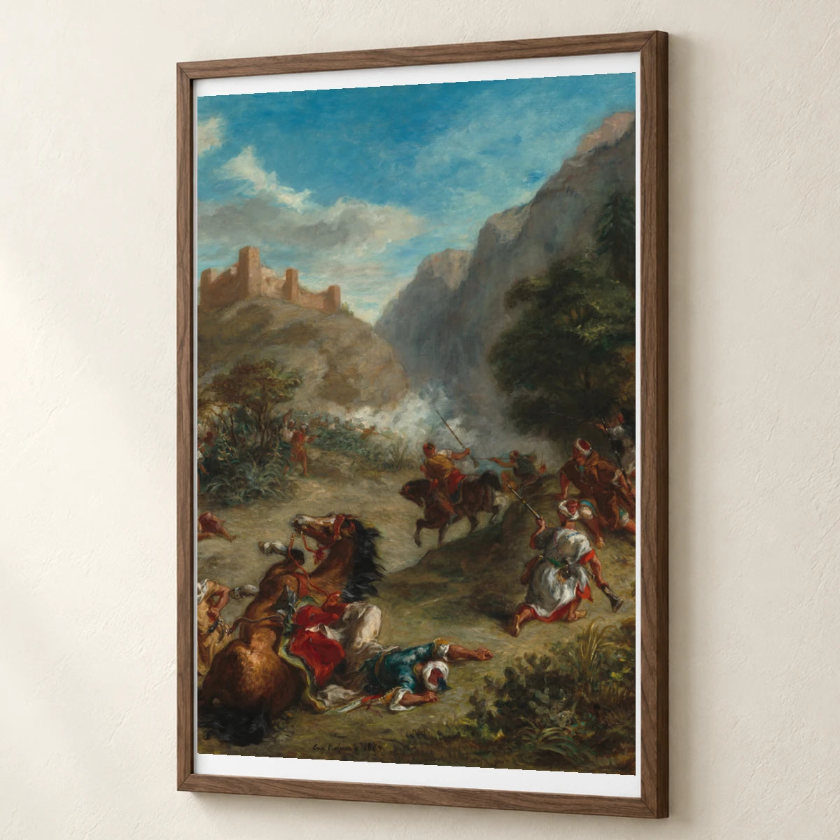 Arabs Skirmishing In The Mountains 1966.12.1 — Famous Paintings famous paintings print by SaamCrafts