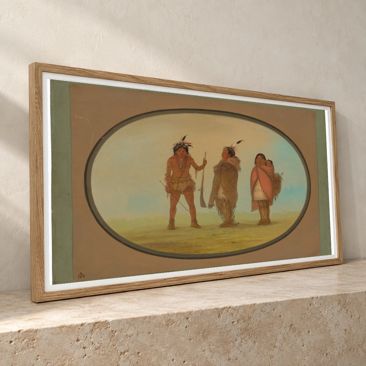 Arapaho Chief, His Wife, And A Warrior 1965.16.30 — Famous Paintings famous paintings print by SaamCrafts