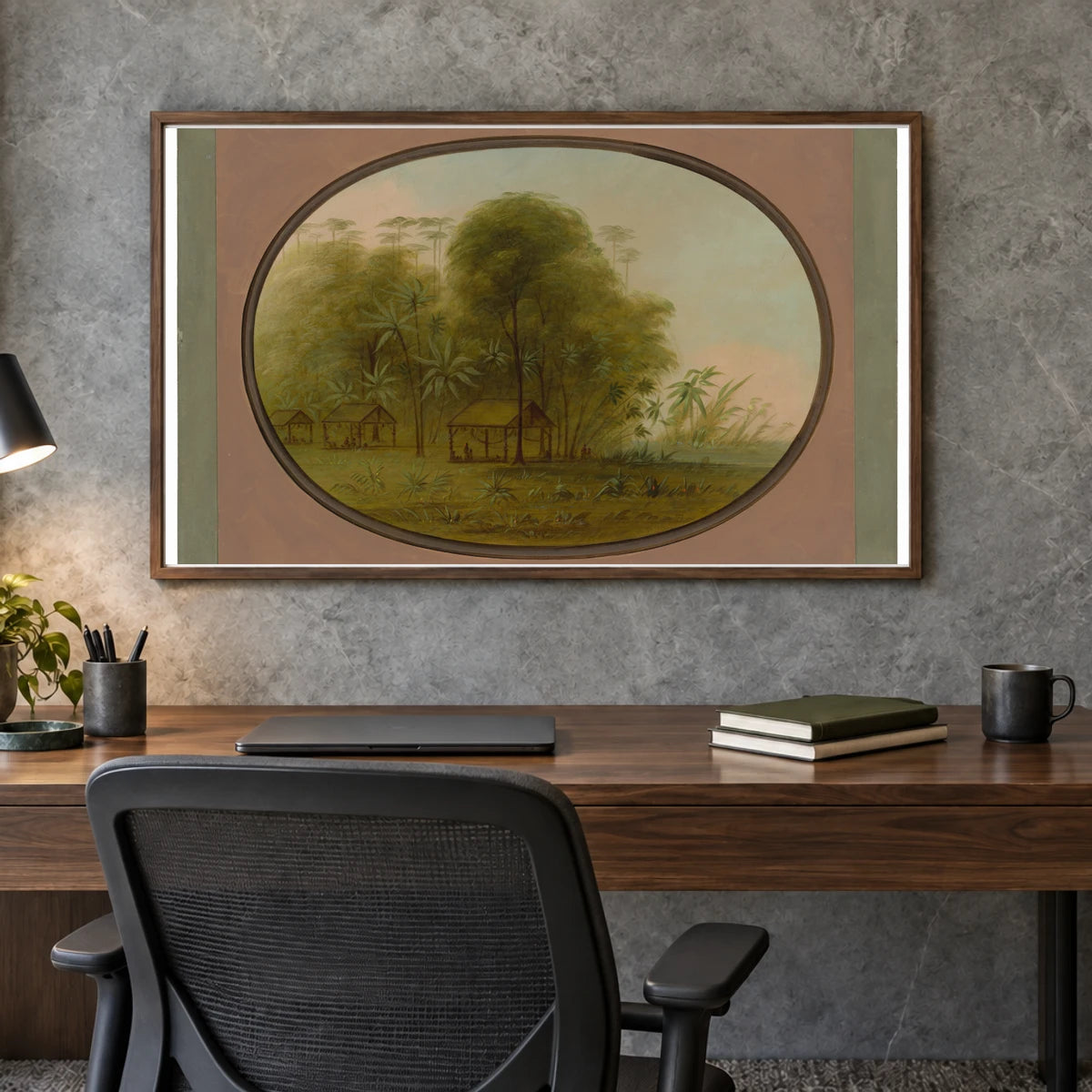 Arowak Village 1965.16.267 — Famous Paintings shown in a styled interior