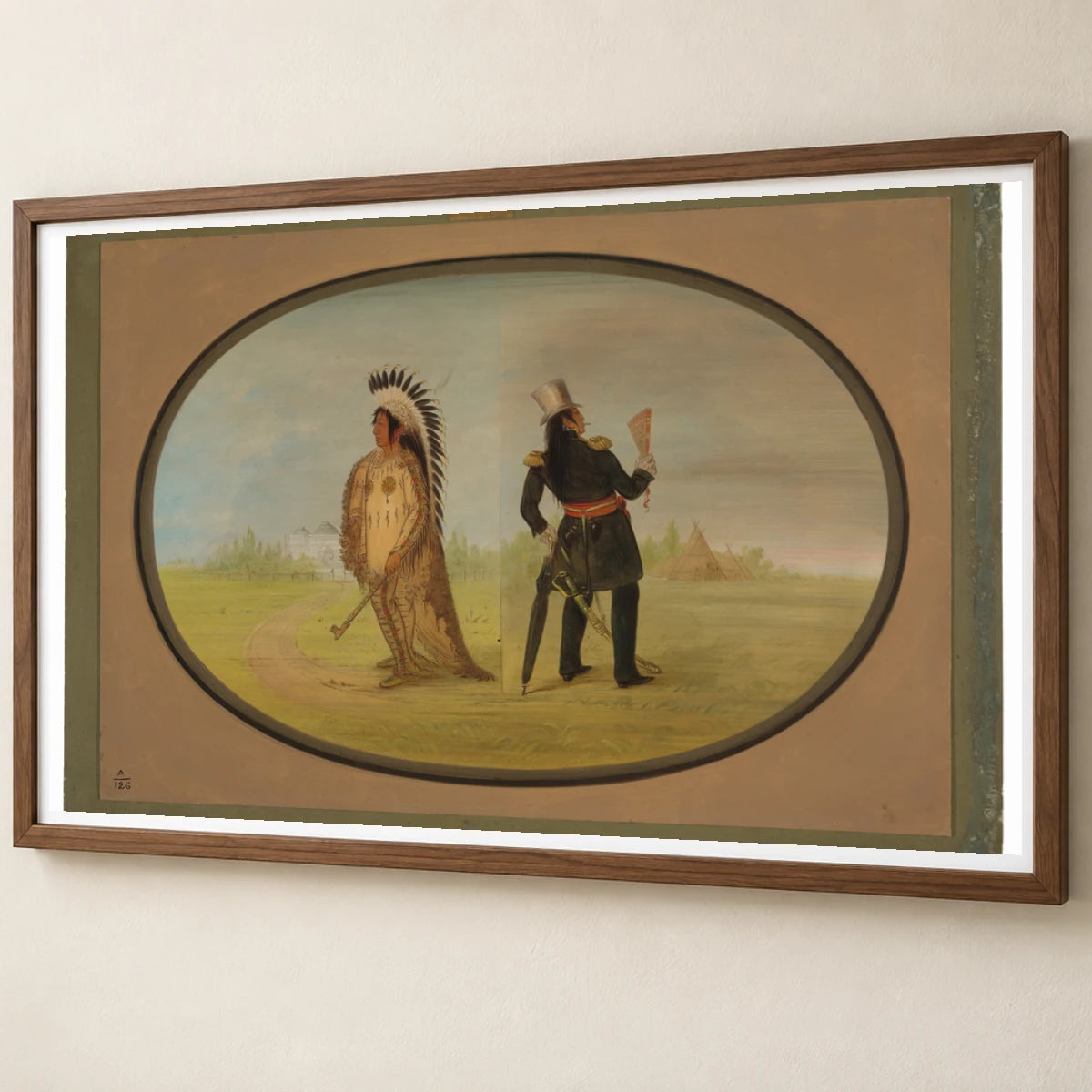 Assinneboine Chief Before And After Civilization 1965.16.33 — Famous Paintings famous paintings print by SaamCrafts