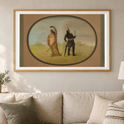Assinneboine Chief Before And After Civilization 1965.16.33 — Famous Paintings shown in a styled interior