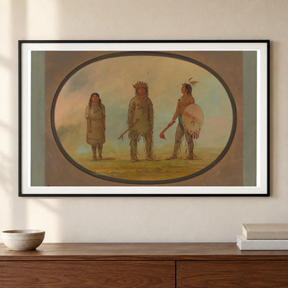 Athapasca Chief, His Wife, And A Warrior 1965.16.164 — Famous Paintings shown in a styled interior