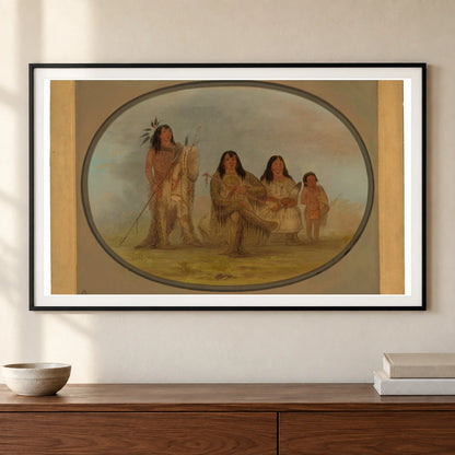 A Blackfoot Chief, His Wife, And A Medicine Man 1965.16.28 — Famous Paintings shown in a styled interior