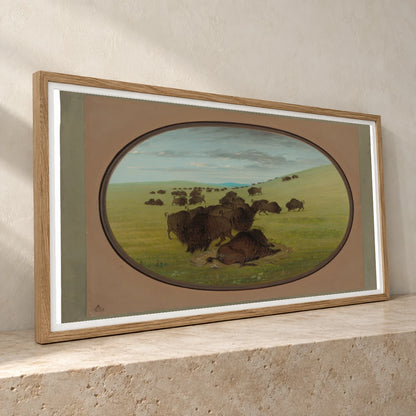 A Buffalo Wallow 1965.16.178 — Famous Paintings famous paintings print by SaamCrafts