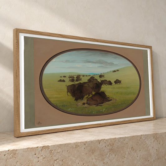 A Buffalo Wallow 1965.16.178 — Famous Paintings famous paintings print by SaamCrafts