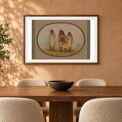 A Cheyenne Chief, His Wife, And A Medicine Man 1965.16.36 — Famous Paintings shown in a styled interior
