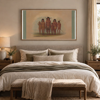 A Connibo Indian Family 1965.16.231 — Famous Paintings shown in a styled interior