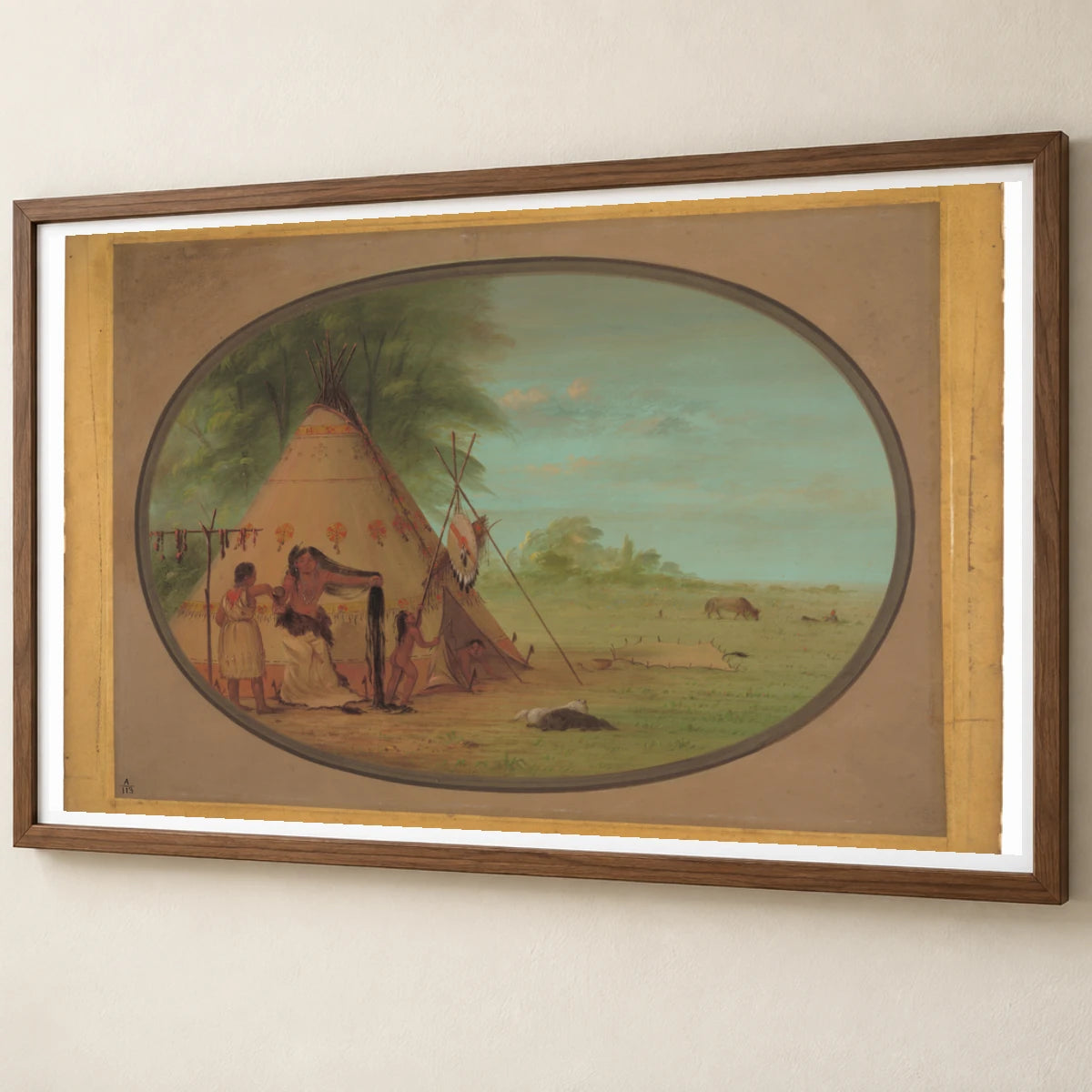 A Crow Chief At His Toilette 1965.16.22 — Famous Paintings famous paintings print by SaamCrafts