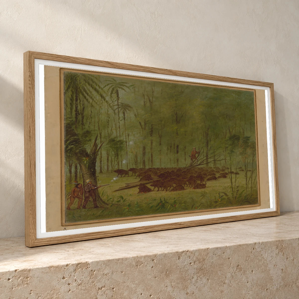 A Fight With Peccaries Caribbe 1965.16.260 — Famous Paintings famous paintings print by SaamCrafts
