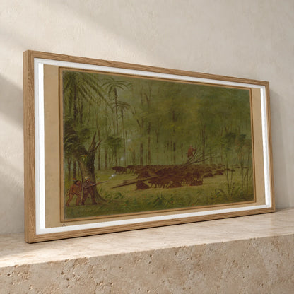 A Fight With Peccaries Caribbe 1965.16.260 — Famous Paintings famous paintings print by SaamCrafts