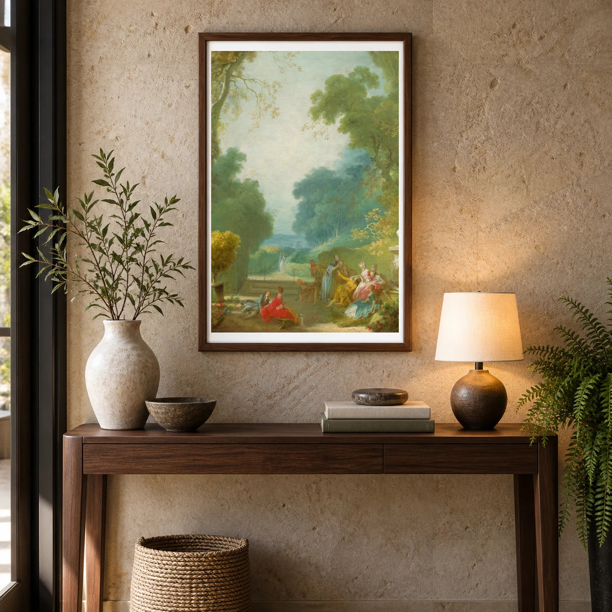 A Game Of Hot Cockles 1946.7.6 — Famous Paintings shown in a styled interior