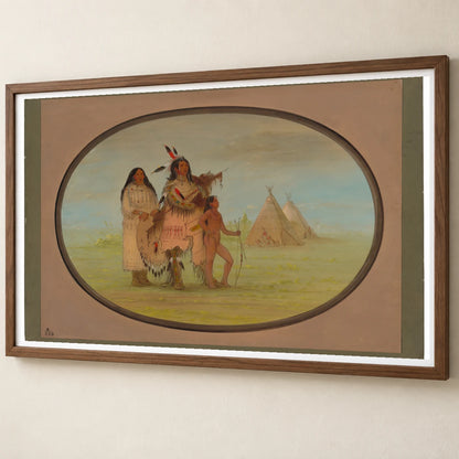 A K Nisteneux Warrior And Family 1965.16.124 — Famous Paintings famous paintings print by SaamCrafts