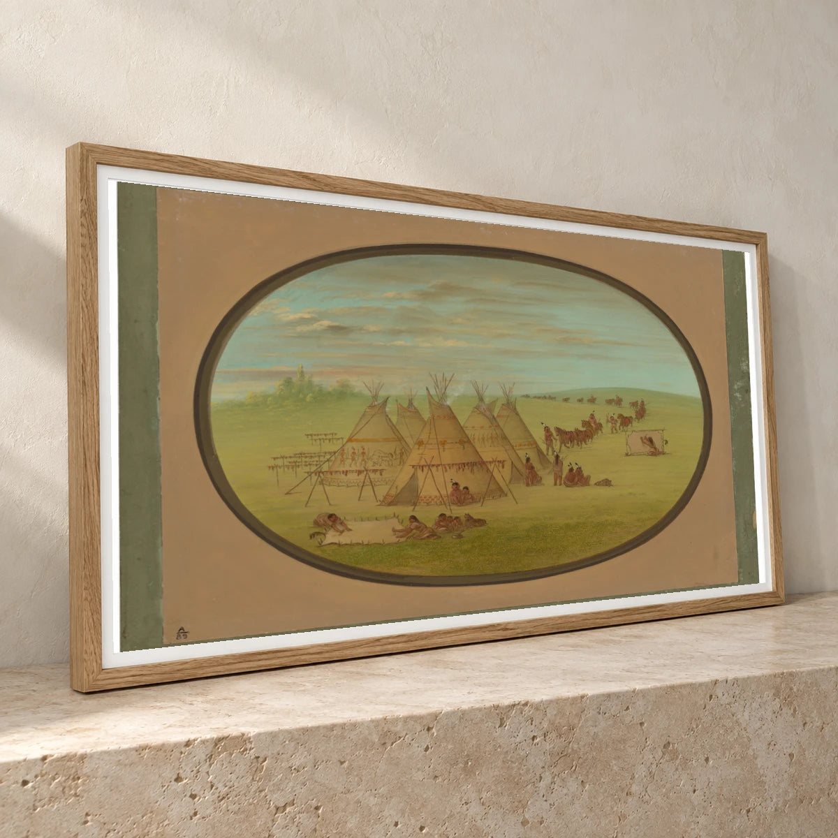 A Little Sioux Village 1965.16.4 — Famous Paintings famous paintings print by SaamCrafts