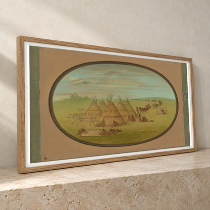 A Little Sioux Village 1965.16.4 — Famous Paintings famous paintings print by SaamCrafts