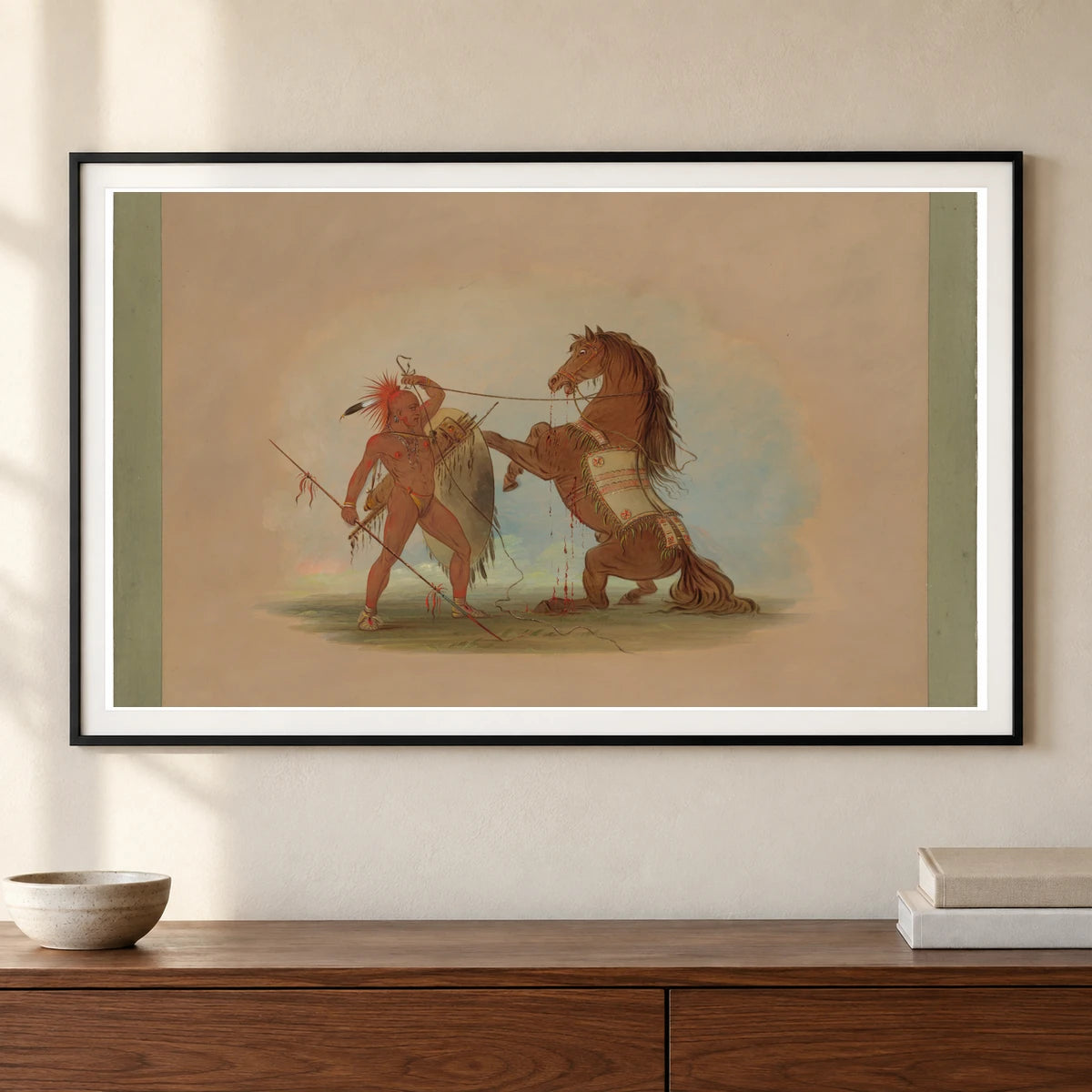 A Pawnee Warrior Sacrificing His Favorite Horse 1965.16.67 — Famous Paintings shown in a styled interior