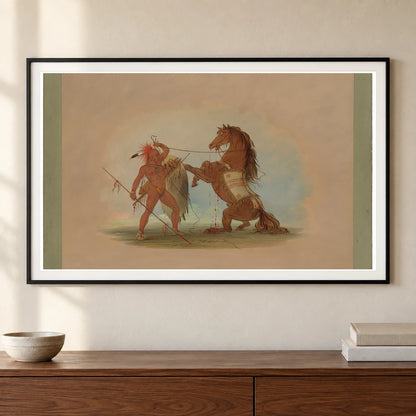 A Pawnee Warrior Sacrificing His Favorite Horse 1965.16.67 — Famous Paintings shown in a styled interior