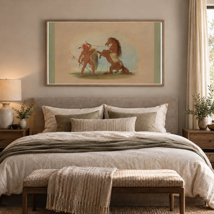 A Pawnee Warrior Sacrificing His Favorite Horse 1965.16.67 — Famous Paintings shown in a styled interior