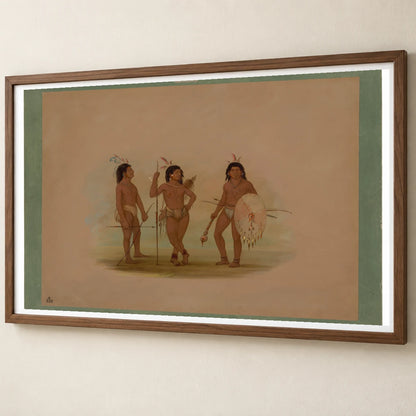 A Puelchee Chief And Two Young Warriors 1965.16.251 — Famous Paintings famous paintings print by SaamCrafts