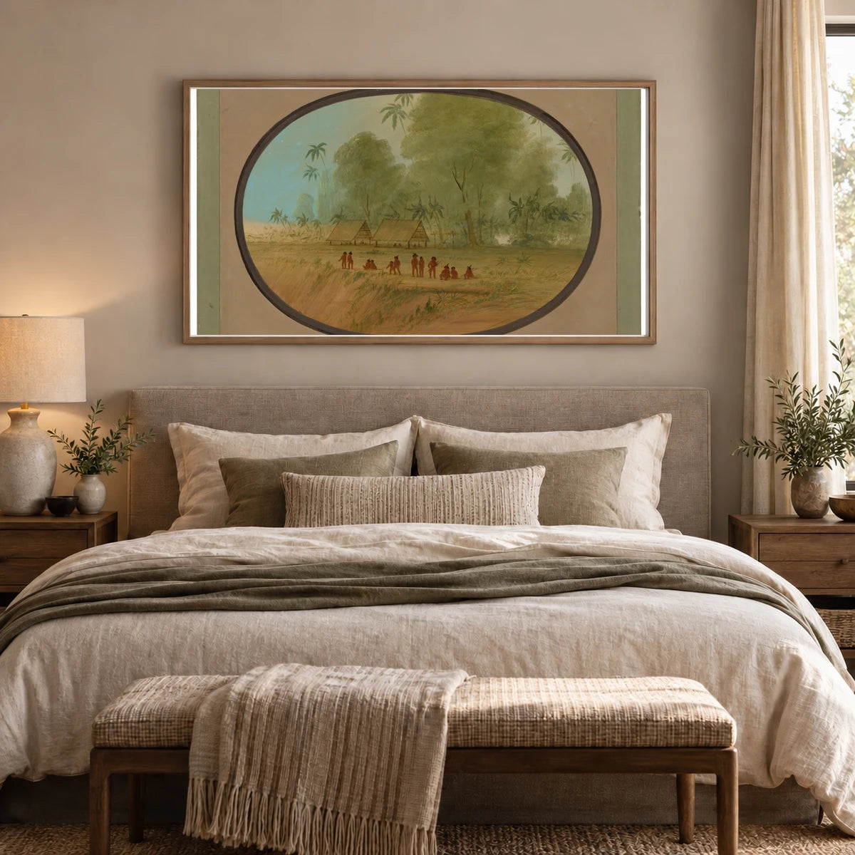 A Sepibo Village 1965.16.305 — Famous Paintings shown in a styled interior