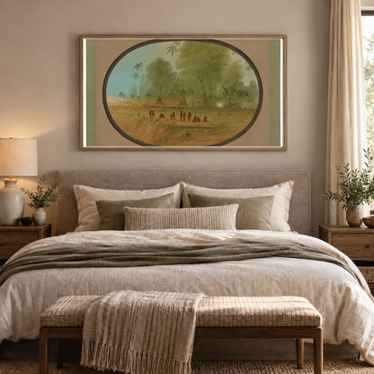A Sepibo Village 1965.16.305 — Famous Paintings shown in a styled interior