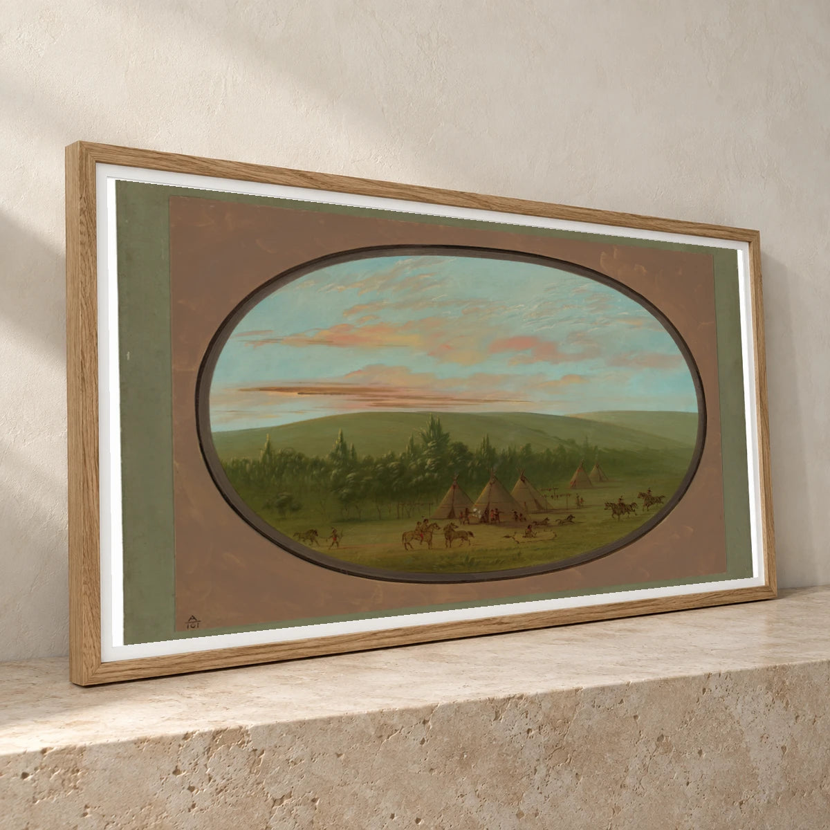 A Sioux Village 1965.16.12 — Famous Paintings famous paintings print by SaamCrafts
