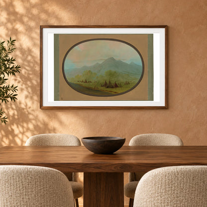 A Small Crow Village 1965.16.26 — Famous Paintings shown in a styled interior