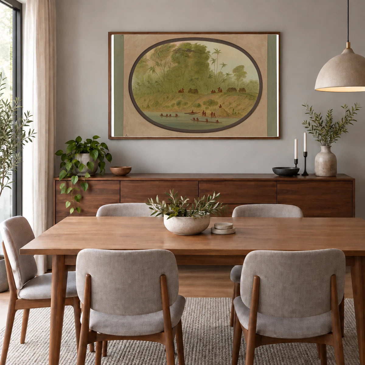 A Small Lengua Village, Uruguay 1965.16.302 — Famous Paintings shown in a styled interior