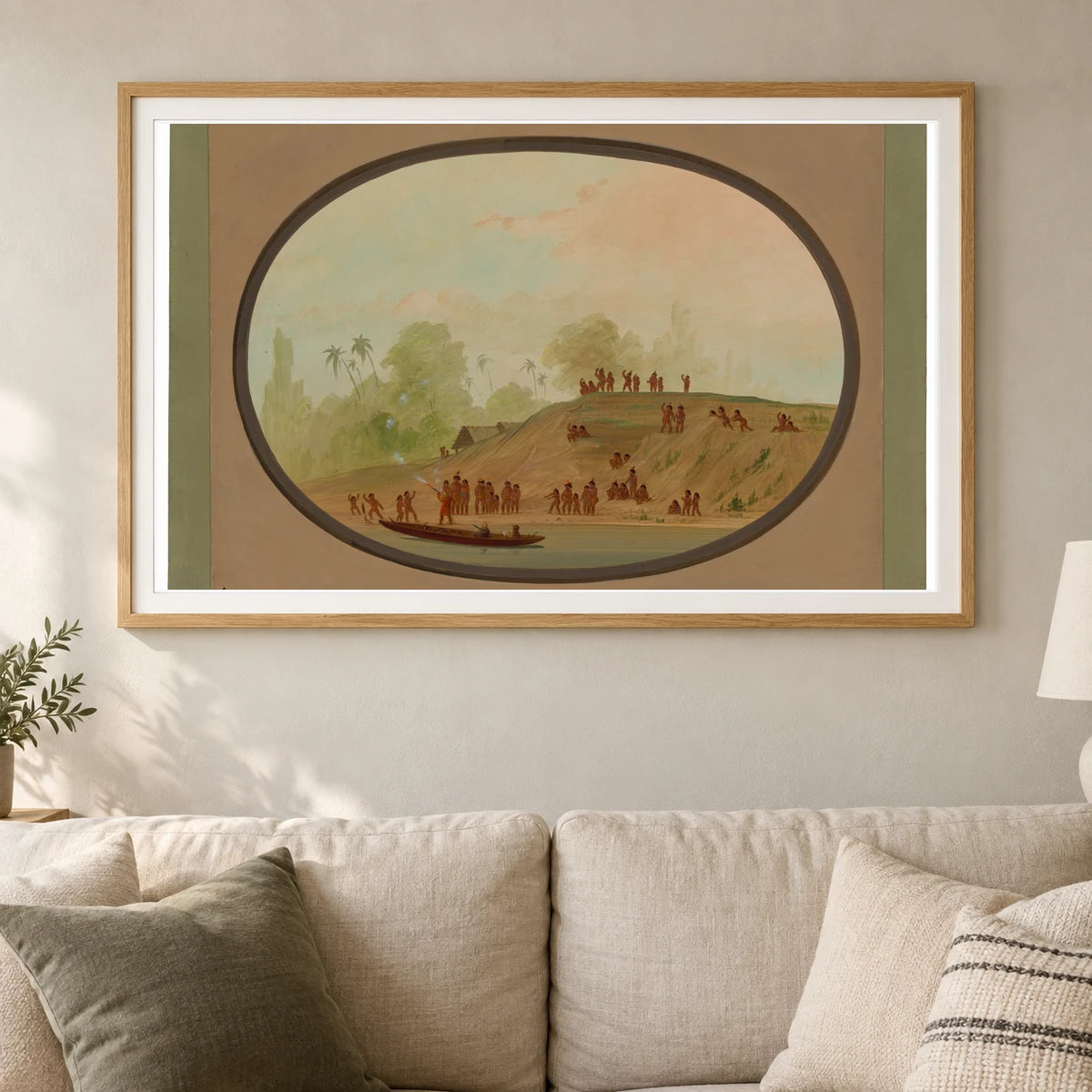 A Small Lengua Village 1965.16.301 — Famous Paintings shown in a styled interior