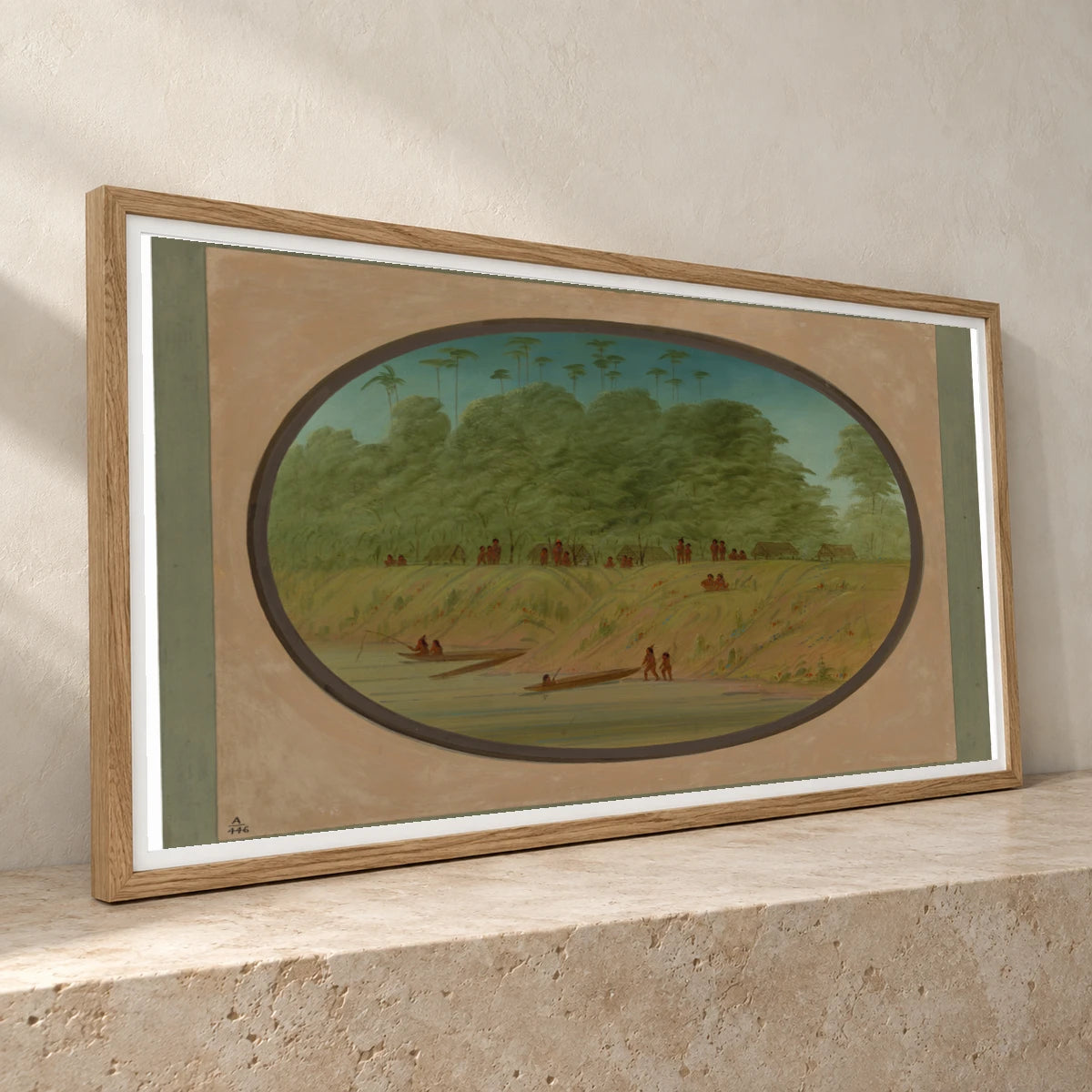 A Small Village Payaguas Indians 1965.16.303 — Famous Paintings famous paintings print by SaamCrafts