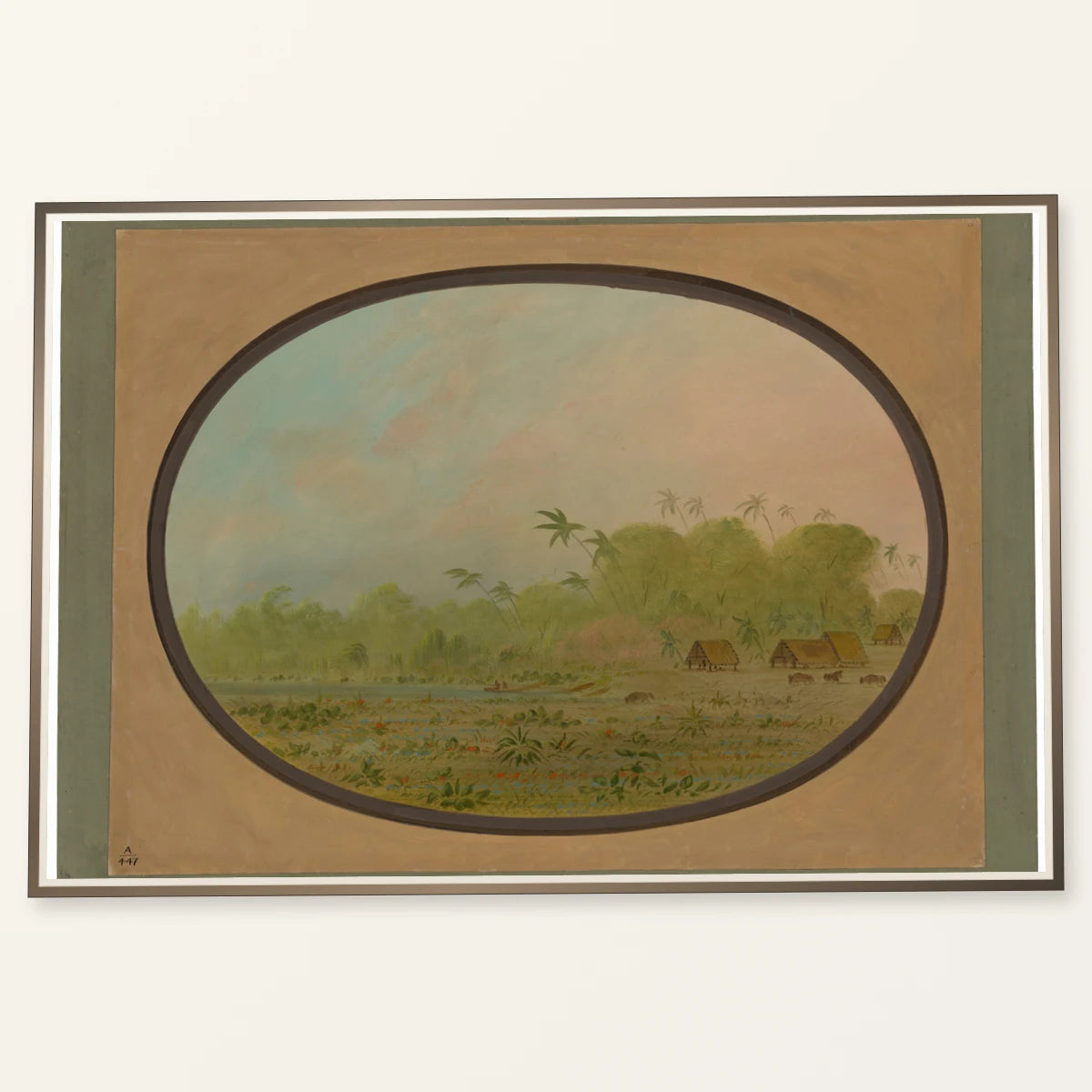 A Small Village Of Remos Indians 1965.16.304 — Famous Paintings famous paintings print by SaamCrafts