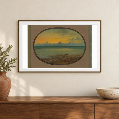 A Whale Ashore Klahoquat 1965.16.214 — Famous Paintings shown in a styled interior