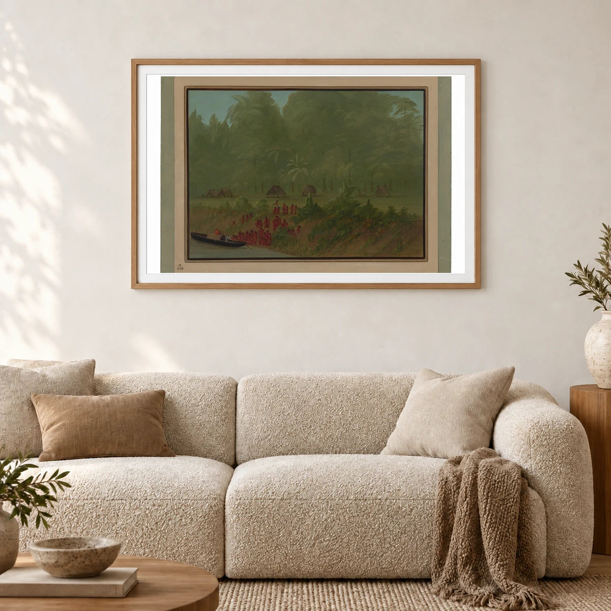 A Yahua Village 1965.16.283 — Famous Paintings shown in a styled interior
