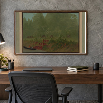 A Yahua Village 1965.16.283 — Famous Paintings shown in a styled interior