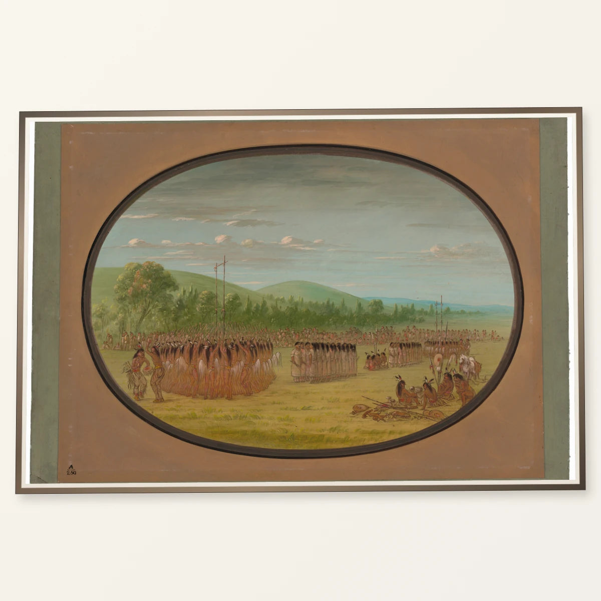 Ball Play Dance Choctaw 1965.16.137 — Famous Paintings famous paintings print by SaamCrafts