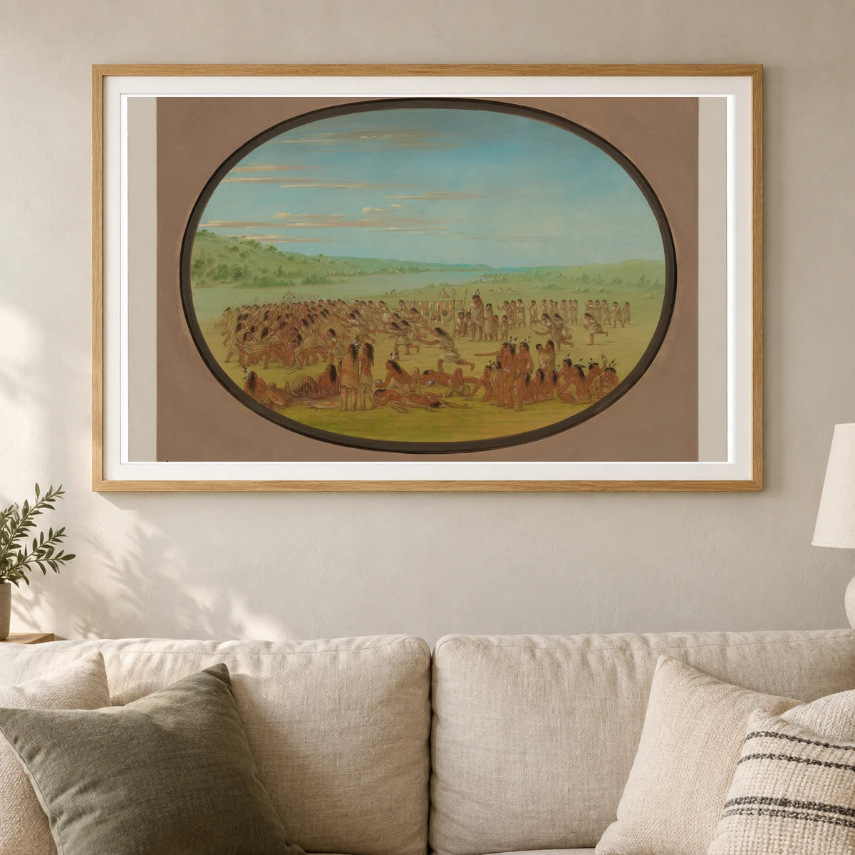 Ball Play Of The Women Sioux 1965.16.7 — Famous Paintings shown in a styled interior