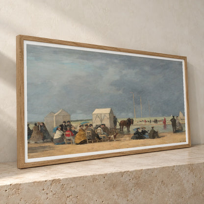 Bathing Time At Deauville 1983.1.8 — Famous Paintings famous paintings print by SaamCrafts