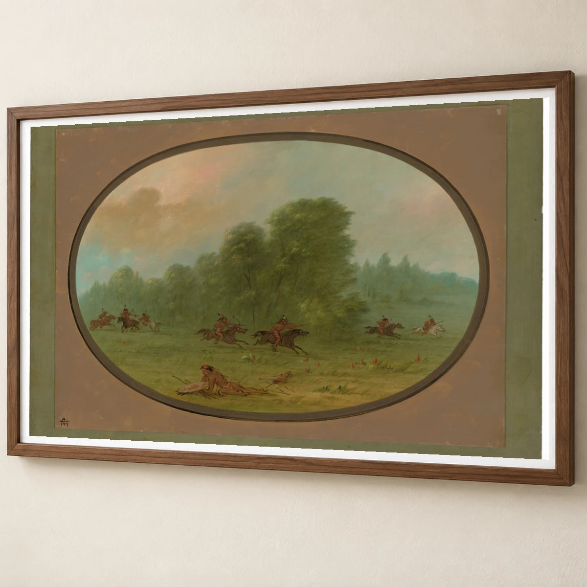 Battle Between The Jiccarilla Apachees And Camanchees 1965.16.52 — Famous Paintings famous paintings print by SaamCrafts