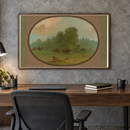 Battle Between The Jiccarilla Apachees And Camanchees 1965.16.52 — Famous Paintings shown in a styled interior