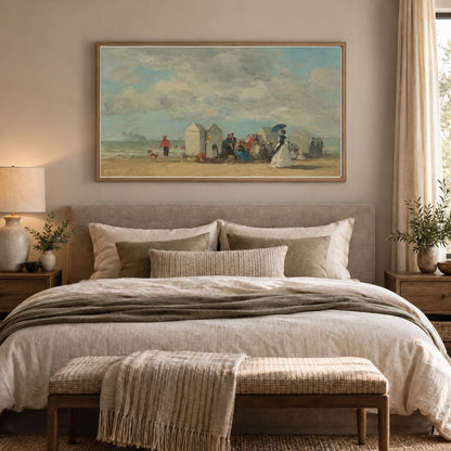Beach Scene 1983.1.13 — Famous Paintings shown in a styled interior