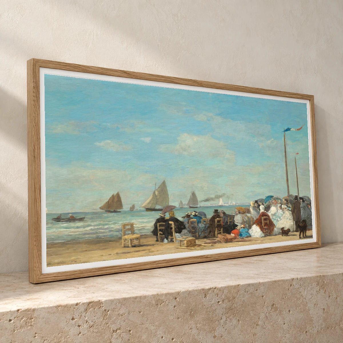Beach Scene At Trouville 1983.1.14 — Famous Paintings famous paintings print by SaamCrafts