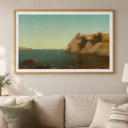 Beacon Rock, Newport Harbor 1953.1.1 — Famous Paintings shown in a styled interior