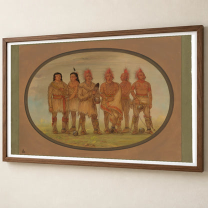 Black Hawk And Five Other Saukie Prisoners 1965.16.95 — Famous Paintings famous paintings print by SaamCrafts