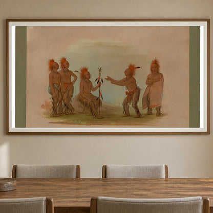 Black Hawk And The Prophet Saukie 1965.16.314 — Famous Paintings shown in a styled interior