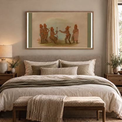 Black Hawk And The Prophet Saukie 1965.16.314 — Famous Paintings shown in a styled interior
